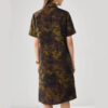 Summer Silk Vintage Shirt Brown Dress