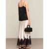 Summer Simple Heavy Acetate Satin Lace Skirt
