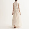 Summer Resort Style Simple V-neck Silk Linen Sleeveless Dress