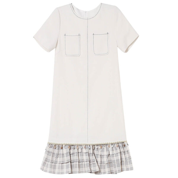 Summer Spliced Ruffled A line Dress 1