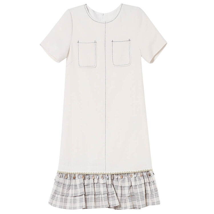 Summer Spliced Ruffled A-line Dress