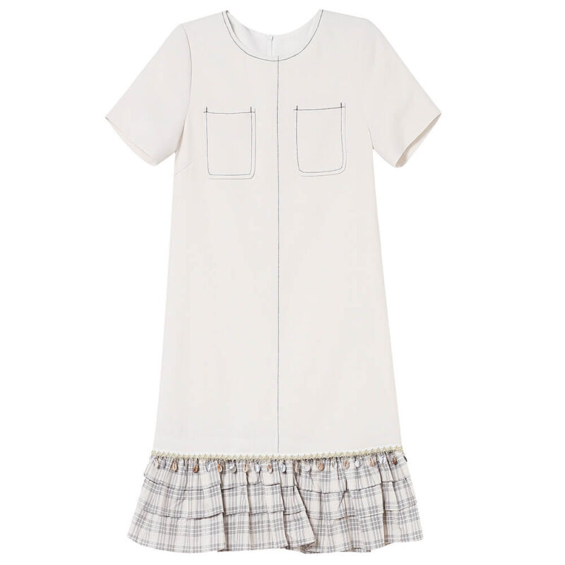 Summer Spliced Ruffled A line Dress 1