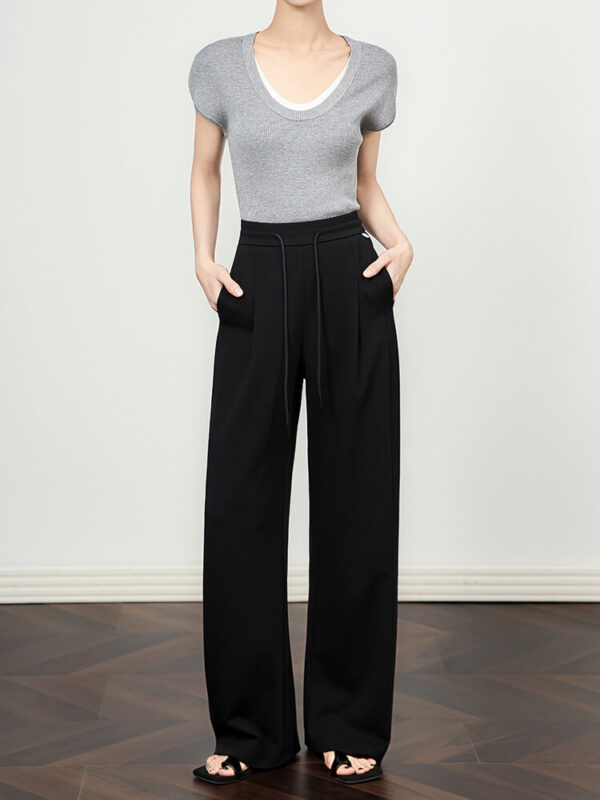 Summer Straight Drawstring Outdoor Wide leg Pants 4