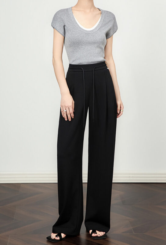 Summer Straight Drawstring Outdoor Wide leg Pants 6