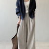 Summer Striped Straight High Waist Linen Wide Leg Pants