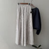 Summer Striped Straight High Waist Linen Wide Leg Pants