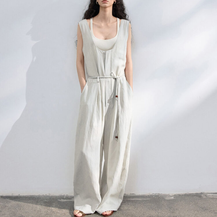 Summer Tencel Linen Machete Jumpsuit