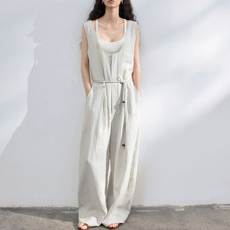 Summer Tencel Linen Machete Jumpsuit 1