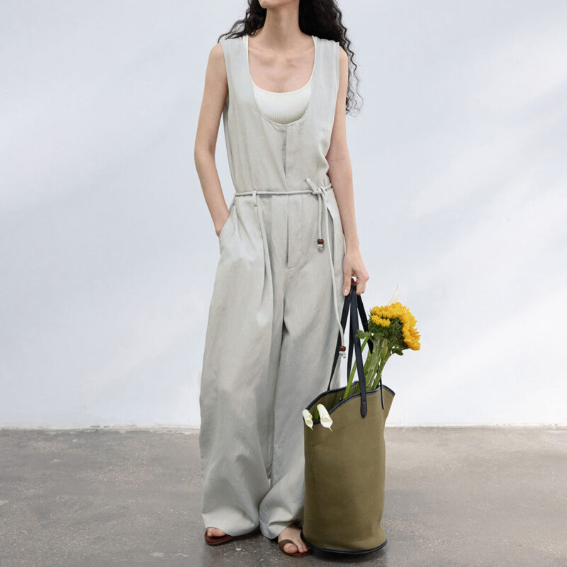 Summer Tencel Linen Machete Jumpsuit 2