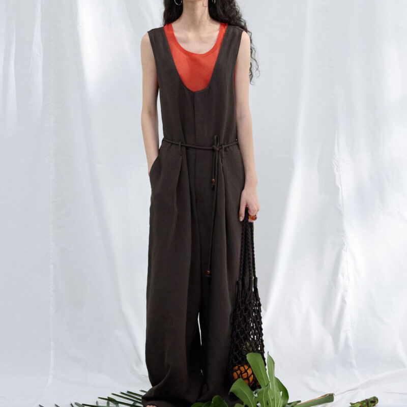 Summer Tencel Linen Machete Jumpsuit 4