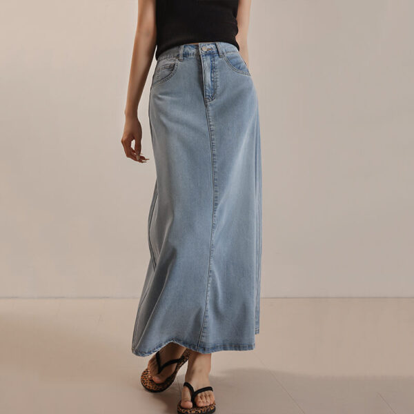Summer Tencel Lyocell Denim Skirt 2
