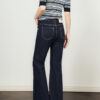 Summer Thin Dark Blue Bootcut Jeans 8