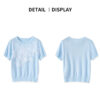 Summer Three-dimensional Petal Round-neck Short-sleeved Knitted Sweater