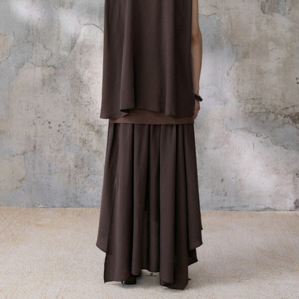 Summer Vintage Irregular Fake Two piece Half Skirt 7