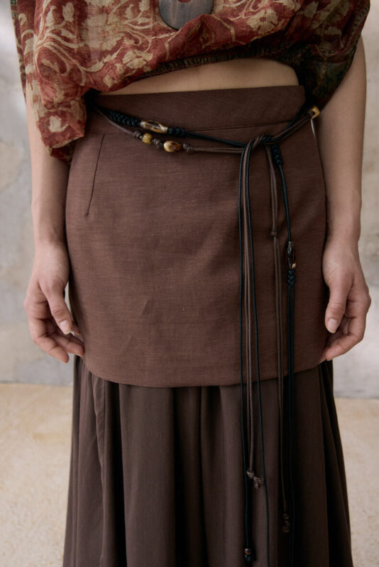 Summer Vintage Irregular Fake Two piece Half Skirt 8
