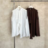 Summer Vintage Small Stand Collar Pleated Shirt