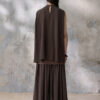 Summer Vintage Small Stand Collar Pleated Shirt