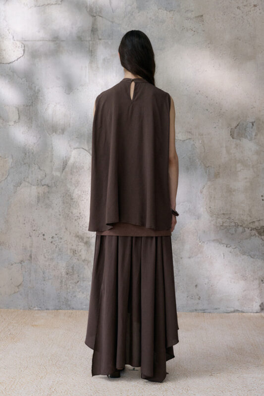 Summer Vintage Small Stand Collar Pleated Shirt
