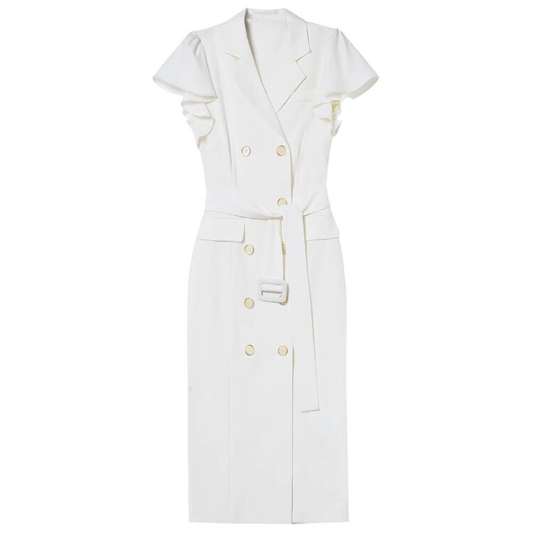 Summer White Commuter Suit Dress