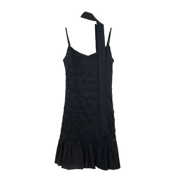 Summer White French Sleeveless Tank Top Slim Tea Dress 1