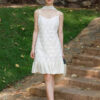 Summer White French Sleeveless Tank Top Slim Tea Dress 3