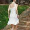 Summer White French Sleeveless Tank Top Slim Tea Dress 6