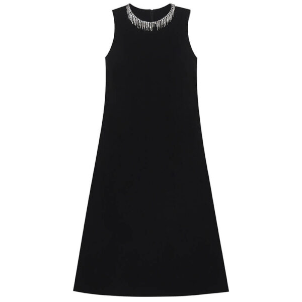 Summer White Holiday Style Studded Loose Vest Dress 1