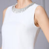 Summer White Holiday Style Studded Loose Vest Dress 2