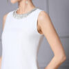Summer White Holiday Style Studded Loose Vest Dress 6