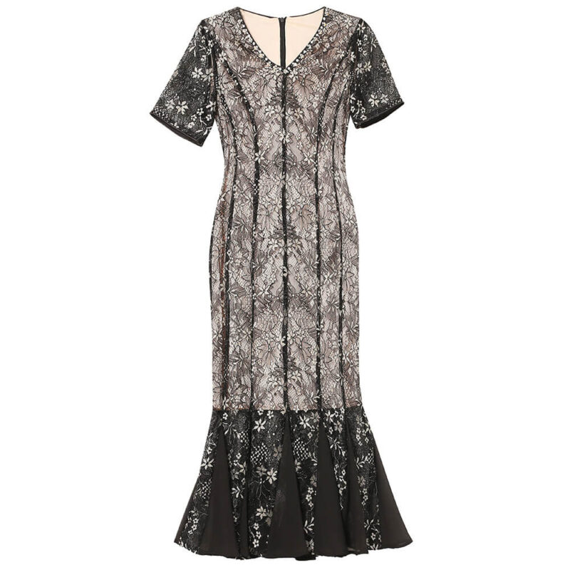 Summer White Lace Fishtail Dress 1