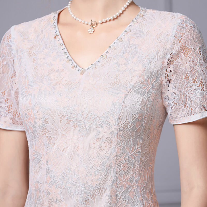 Summer White Lace Fishtail Dress 5