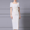 Summer White Organza 3D Flower Dress 5
