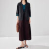 Summer Xiangyunsha Stretch Jacquard Satin Wide Leg Cropped Pants