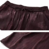 Summer Xiangyunsha Stretch Jacquard Satin Wide Leg Cropped Pants