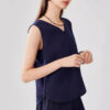 Summer Retro Mulberry Silk Reversible V-neck Top