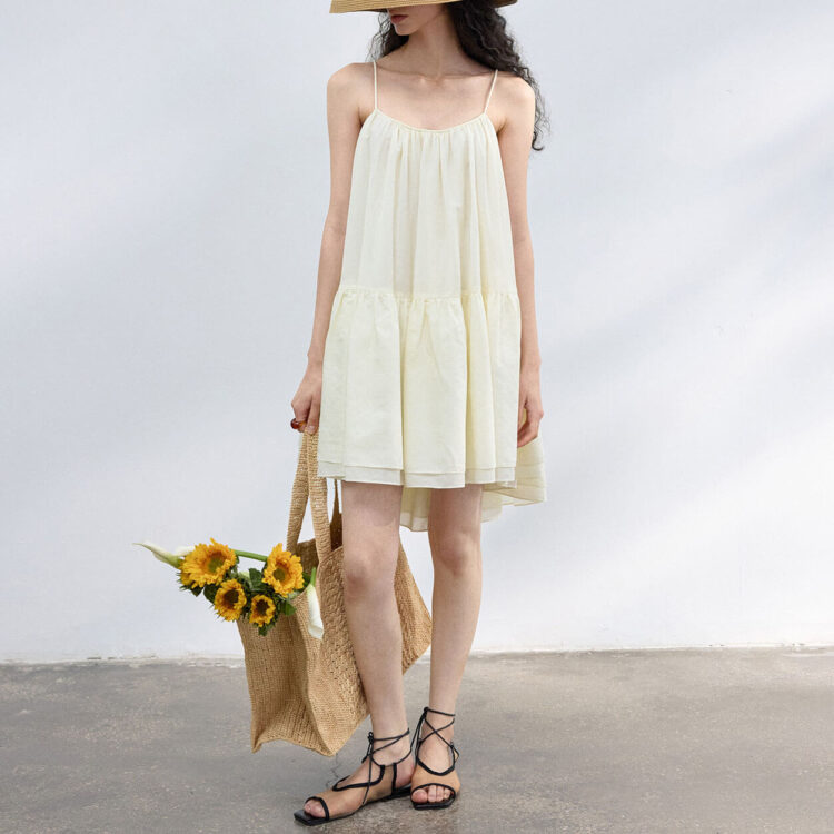 Tencel Cake Suspender Skirt