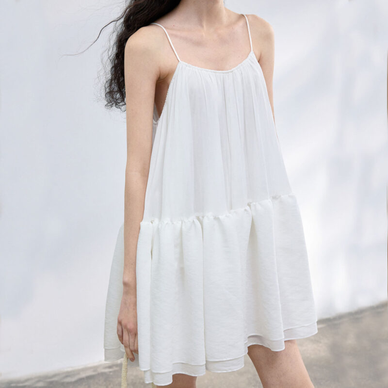Tencel Cake Suspender Skirt 3