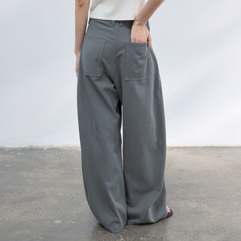 Tencel Cotton Relaxed Curved Hem Jeans 12