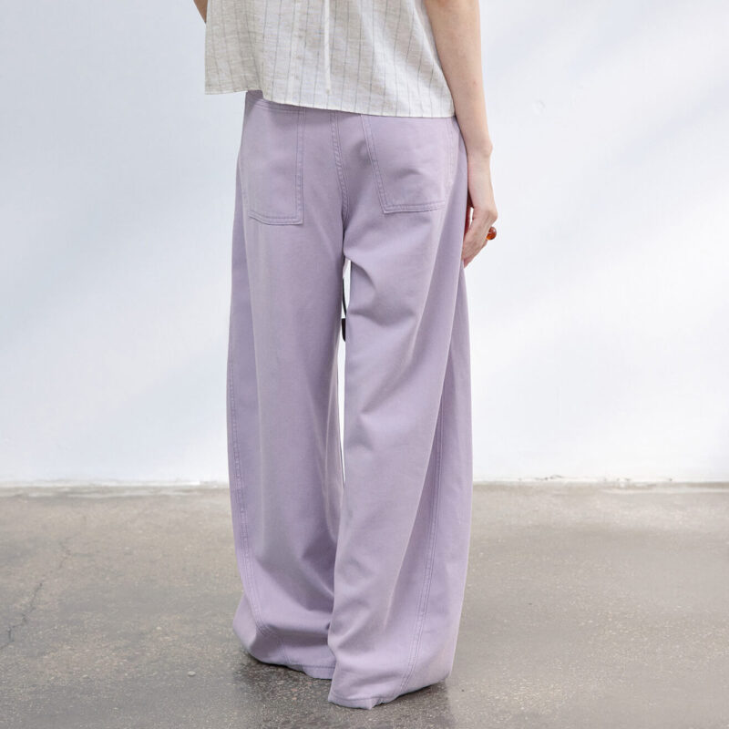 Tencel Cotton Relaxed Curved Hem Jeans 3