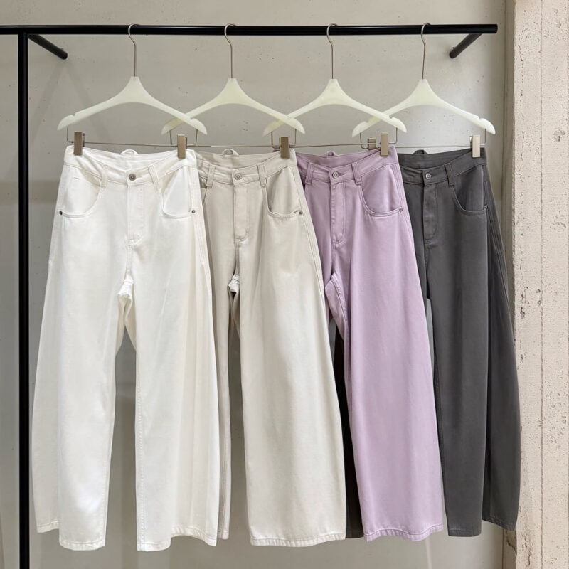 Tencel Cotton Relaxed Curved Hem Jeans 4