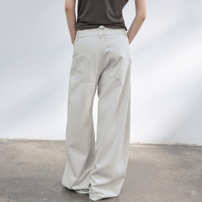 Tencel Cotton Relaxed Curved Hem Jeans 6