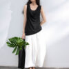 Tencel Drape Neck Double Layer Vest 2