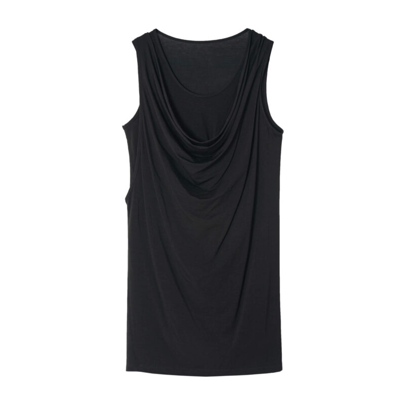 Tencel Drape Neck Double Layer Vest 5