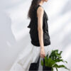 Tencel Drape Neck Double Layer Vest 7