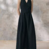 Tencel French-style Halter-neck Backless Dress
