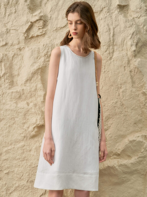 Tencel Linen A Line Vest Dress 2