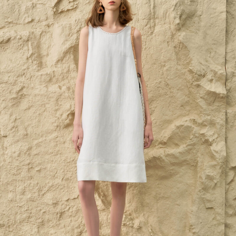 Tencel Linen A Line Vest Dress 7