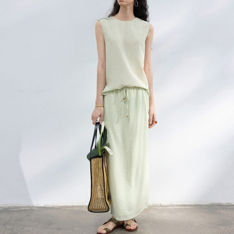 Tencel Linen Irregular Reversible Sleeveless Top 12