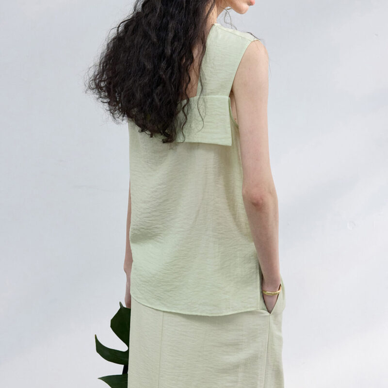 Tencel Linen Irregular Reversible Sleeveless Top 13
