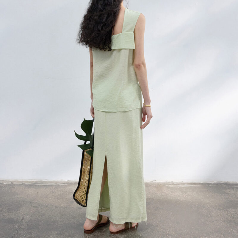 Tencel Linen Irregular Reversible Sleeveless Top 14
